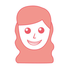young woman avatar character vector illustration design