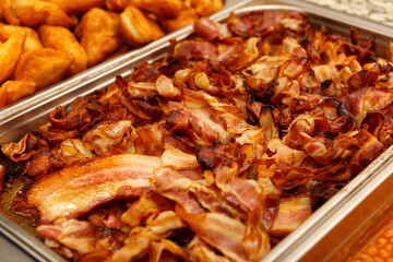 Food warmers on catering event