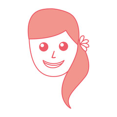 young woman avatar character vector illustration design
