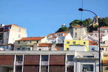 Fototapeta na wymiar Beautiful street view of historic architectural in Lisbon, Portugal, Europe
