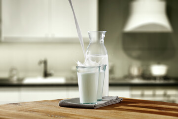 milk splash and kitchen space 