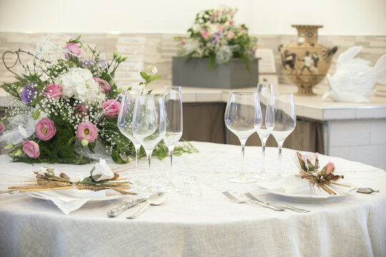 wedding, white, celebration, decoration, restaurant, romantic, table, dinner, de, marriage, flowers