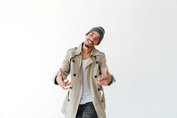 Handsome smiling young african man