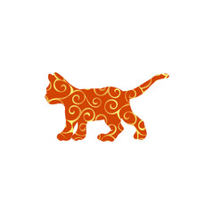 Kitten cat pet color silhouette animal
