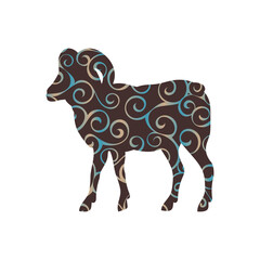 Ram farm mammal color silhouette animal