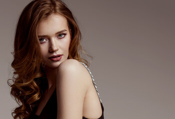 Naklejka premium Beauty portrait of female face