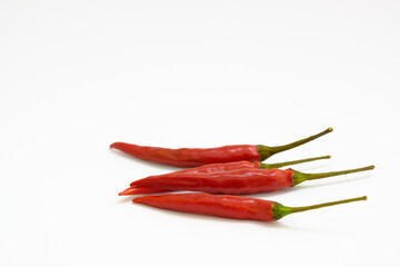 Chilli un fresh on white background