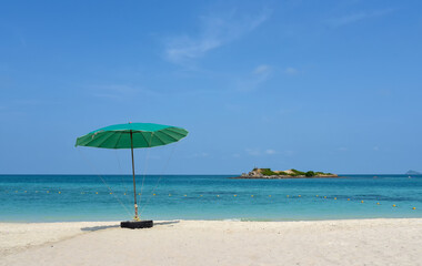 Beach Umbrella in thailand beach ,summer beach