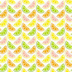 Citrus Fruits Seamless Pattern Retro Diagonal © Jan Engel