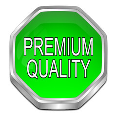 Premium Quality button - 3D illustration