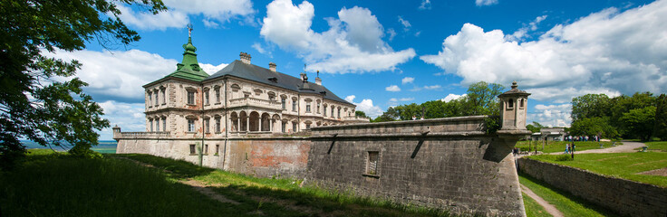 Fototapeta na wymiar Pidhirtsi Castle, village Podgortsy, Renaissance Palace, Lviv region. Beautiful Castles of Europe.