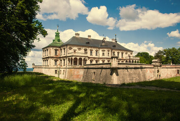 Fototapeta na wymiar Pidhirtsi Castle, village Podgortsy, Renaissance Palace, Lviv region. Beautiful Castles of Europe.