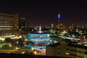 Johannesburg City at Night - obrazy, fototapety, plakaty
