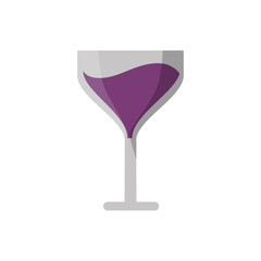 wine glass icon over white background. vector illustration