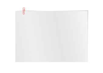 Vector empty mock up isolated on white background.  Vertical a4 leaf template isolated. Realistic illustration for your design. Blank sheet