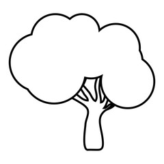tree icon over white background. vector illustration