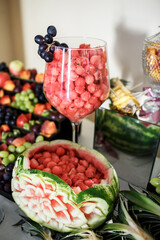 Dinner table for newlyweds decorated 