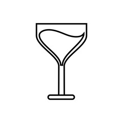 wine glass icon over white background. vector illustration