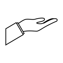 hand icon over white background. vector illustration