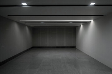 Gray Room with low light.