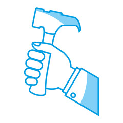 hammer tool icon over white background. vector illustration