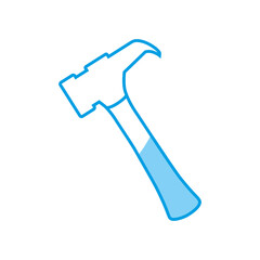 hammer tool icon over white background. vector illustration