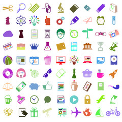 Minimalist flat ui vector design element and icon set.