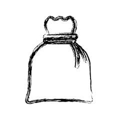 money sack icon over white background. vector illustration