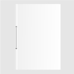 Blank empty magazine or Document file vector, book or booklet, brochure, catalog template on a gray background. Vector illustration.
