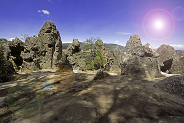 Hiking, Hanging Rock reserve, Victoria, Australia.