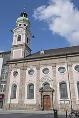 Alten Spitalskirche in der Innenstadt von Innsbruck, Tirol,  Österreich