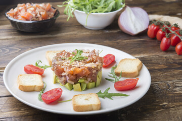 Tartar Salmon with avocado