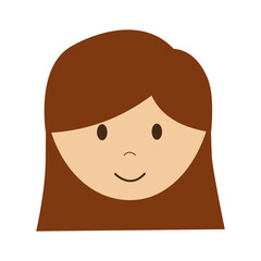 cartoon woman icon over white background. colorful design. vector illustration