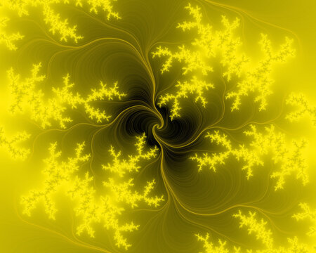 Yellow Fractal Abstract Background