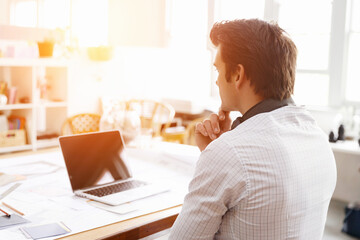 Young businessman in office