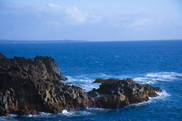 Fototapeta na wymiar Cliff on the island of Lanzarote, Canary Islands, Spain