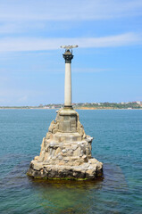 Памятник затопленным кораблям в Севастополе. Крым,...