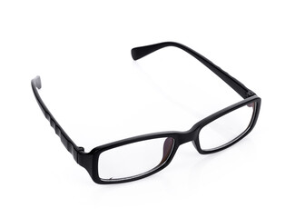 Black Eye Glasses Isolated on White background