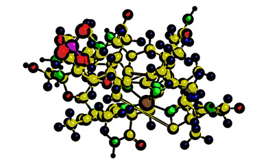 Molecular structure of vitamin B12 (cobalamin)