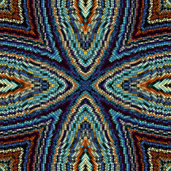 Seamless background pattern. Decorative symmetric mosaic.