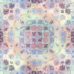 Seamless background pattern. Decorative symmetric mosaic.