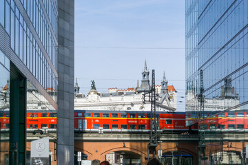 BERLIN, GERMANY- March 4,2017 : Typical Street view March 4,2017 in Berlin, Germany. Berlin is the capital of Germany. With a population of approximately 3.5 million people.BERLIN, GERMANY