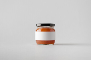 Quince Preserve Jar Mock-Up - Blank Label