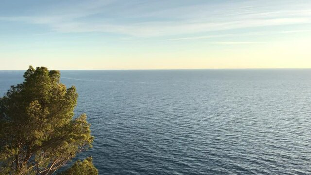 Top view from Tresino hill, Cilento, Italy, 4K
