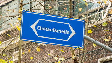 Obraz premium Schild 199 - Einkaufsmeile