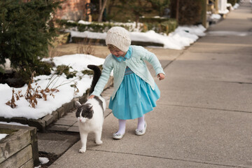 Girl with cat