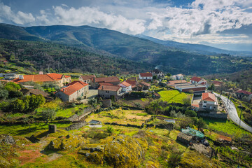Rural landscapes in the foothills of Serra da Estrella. County of Guarda. Portugal - 157298828