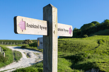 Footpath Sign in the South Downs