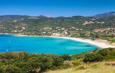Naklejka premium Summer coastal landscape of Corsica