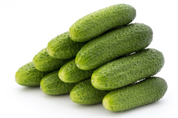 The first spring ecologically cucumbers.